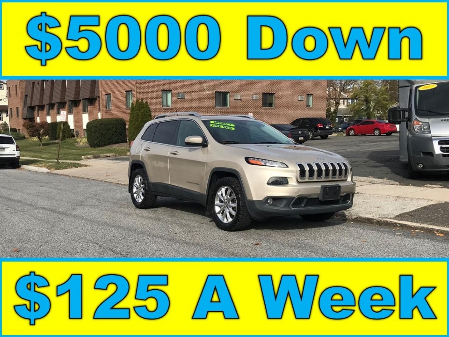 2015 Gold /Black Jeep Cherokee Limited (1C4PJMDS5FW) with an 3.2 V6 engine, Automatic transmission, located at 577 Chester Pike, Prospect Park, PA, 19076, (610) 237-1015, 39.886154, -75.302338 - Photo#0